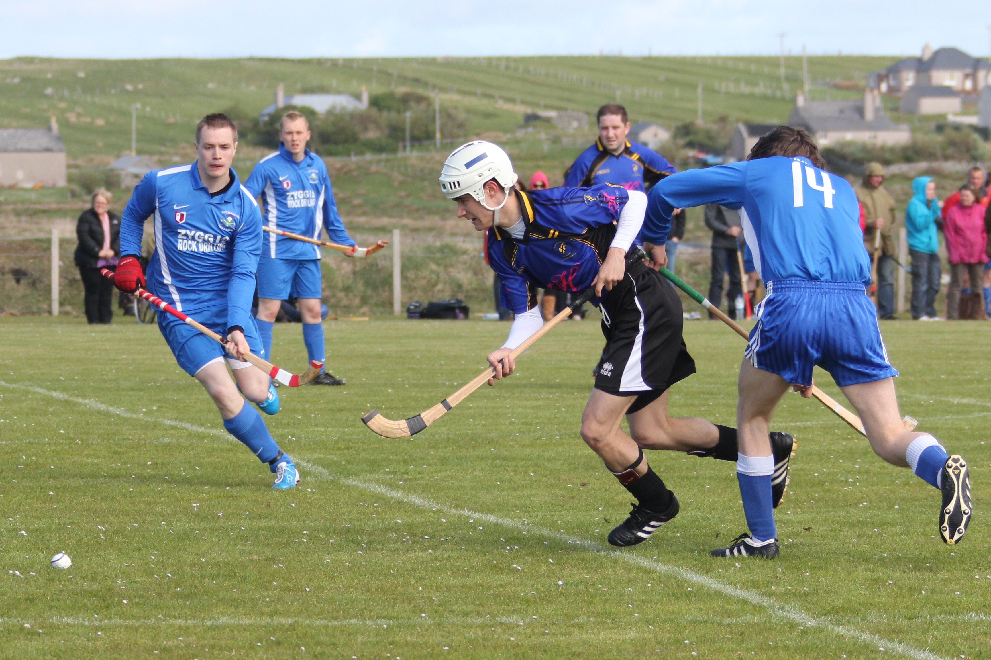 Action from Lochbroom V Lewis at Shawbost